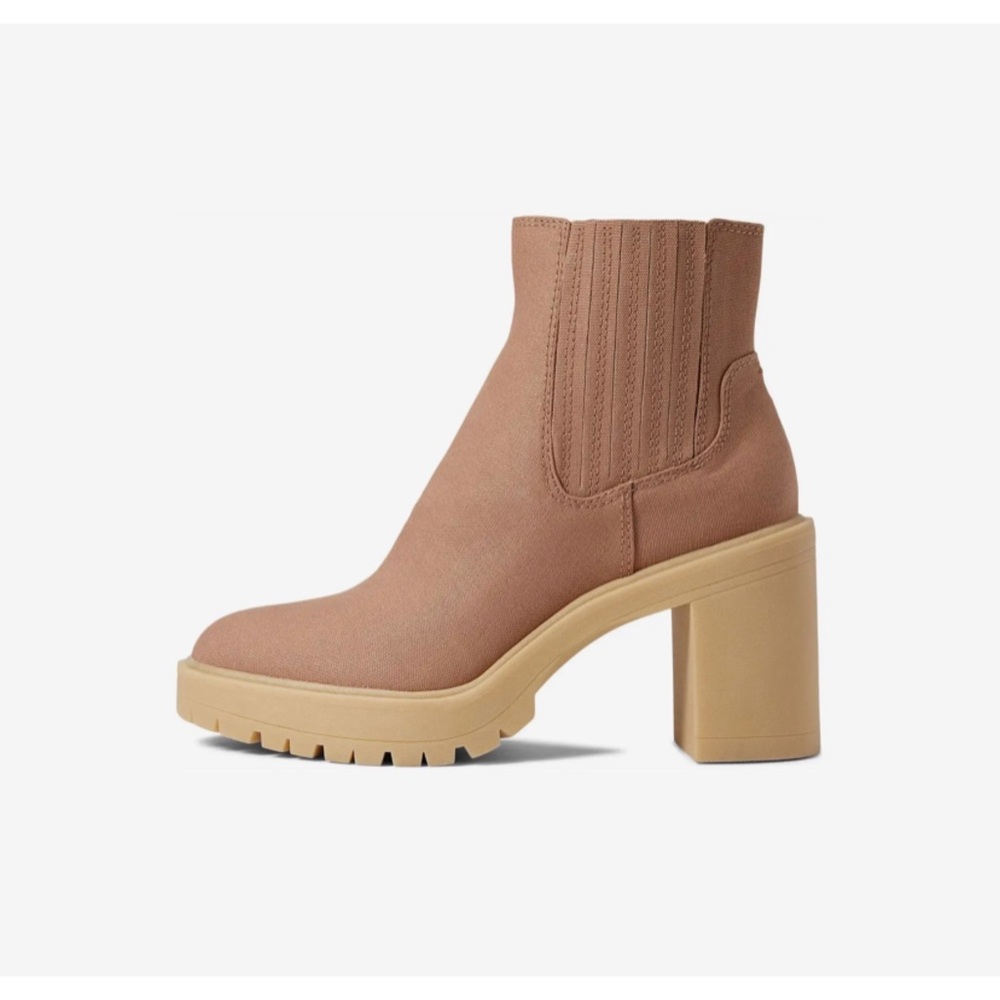 NWT! Dolce Vita Caster Boots in Cafe Canvas Size 6.5 - Picture 4 of 6